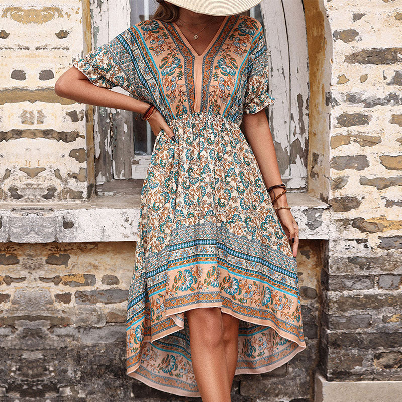 Rochie vintage cu imprimeu floral Cristina Gore Summer