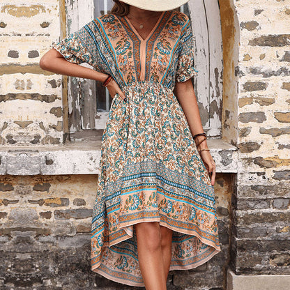 Rochie vintage cu imprimeu floral Cristina Gore Summer